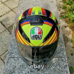 Valentino Rossi Helmet Moto Gp Double Visor Casco Vr46 Motogp Helm Casque