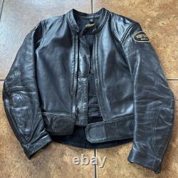 Vanson BLACK LEATHER MOTOR CYCLE RACE JACKET SIZE 38
