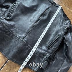 Vanson BLACK LEATHER MOTOR CYCLE RACE JACKET SIZE 38