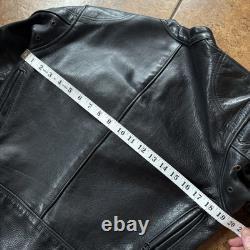 Vanson BLACK LEATHER MOTOR CYCLE RACE JACKET SIZE 38