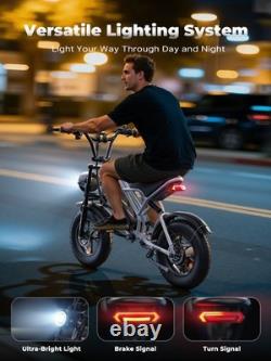 Varun 16'' Fat Tire Electric Motorcycle Bike 48V 13Ah E-Bike Adults City Bike