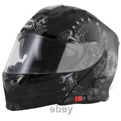 Vcan Blinc V271 Bluetooth Flip Front Motorcycle Helmet Mp3 Sat Nav Drogon