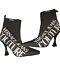 Versace Jeans Couture Black High Heel Signature Print Ankle Boots