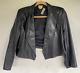 Vintage Alaia Bergdorf Goodman Black Leather Coat Jacket. Size 38 Iconic France
