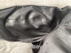 Vintage ALAIA Bergdorf Goodman Black Leather Coat Jacket. Size 38 Iconic FRANCE