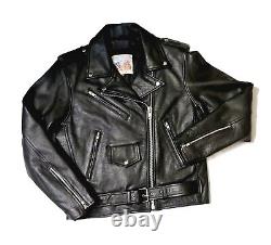 Vintage EXCELLED New York Womens Sz 6 Leather Biker Moto Jacket 20849 YKK Black