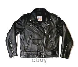 Vintage EXCELLED New York Womens Sz 6 Leather Biker Moto Jacket 20849 YKK Black