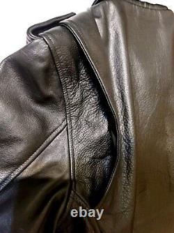 Vintage EXCELLED New York Womens Sz 6 Leather Biker Moto Jacket 20849 YKK Black