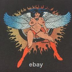 Vintage Harley Davidson XL T-shirt Motorcycle Bike Engine Topless Woman Band USA