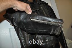 Vintage Leather Motor Cycle Motorcycle Bikers Jacket Wolf Outer Wear of Boston