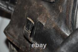 Vintage Leather Motor Cycle Motorcycle Bikers Jacket Wolf Outer Wear of Boston