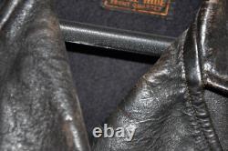 Vintage Leather Motor Cycle Motorcycle Bikers Jacket Wolf Outer Wear of Boston