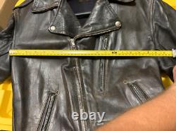 Vintage Leather Motor Cycle Motorcycle Bikers Jacket Wolf Outer Wear of Boston