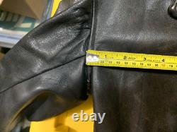 Vintage Leather Motor Cycle Motorcycle Bikers Jacket Wolf Outer Wear of Boston