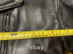 Vintage Leather Motor Cycle Motorcycle Bikers Jacket Wolf Outer Wear of Boston