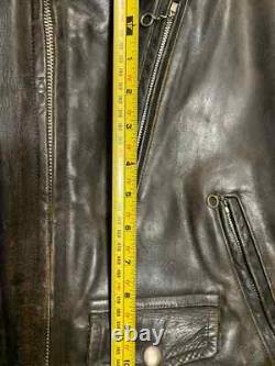 Vintage Leather Motor Cycle Motorcycle Bikers Jacket Wolf Outer Wear of Boston