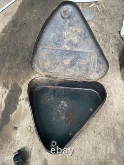 Vintage Motor Cycle Tool Box amp, meter baker light switches brass grease gun