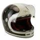 Viper F656 Retro Vintage Fibreglass Full Face Motorcycle Helmet With Dark Visor