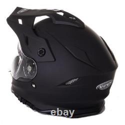 Viper RX-v288 Plain Matt Black White Adventure MX Off Road Motocross Helmet ACU