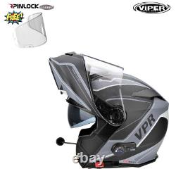 Viper Rs-v171 Blinc Bluetooth Intercom Flip Front Motorbike Motorcycle Helmet