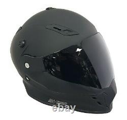 Viper Rx-v288 Dual Visor Enduro Motorcycle Helmet Matt Black + Extra Dark Visor