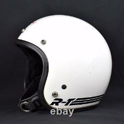 Vtg Original'81 Bell Rt Magnum Toptex Motorcycle Car Racing White Helmet 7