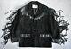 Vtg Schott Nyc Black Suede & Leather Western Fringed Jacket Coat Cowboy Short 42