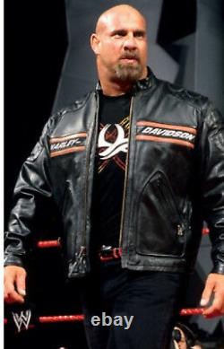 WWe Goldberg Motorcycle Biker Leather Jacket Harley Davidson Motorcycle jacket