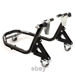 Warrior 360 Degree Floating Front & Rear Motorcycle Bike Paddock Stand Combo