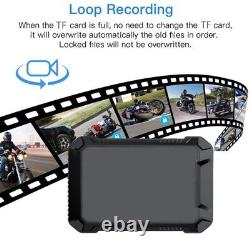 Waterproof Motorcycle Dashcam 1080P Dual Lens Front Rear Eyelets Recording DVR