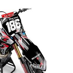 Wicked Mx Graphics Kit Fits Suzuki RM RMZ DRZ RM 65 80 85 100 110 125 150 250