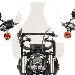 Windshield CW1 for Chopper Cruiser and custom bikes clear + Cover XL motorcycle