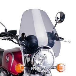 Windshield Puig Custom II for Triumph Bonneville T100 light smoke