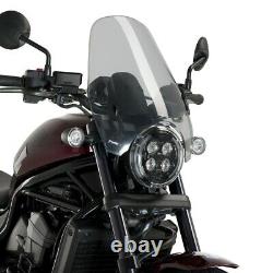 Windshield Puig Custom II for Triumph Bonneville T100 light smoke