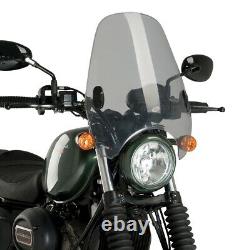 Windshield Puig Custom II for Triumph Bonneville T100 light smoke