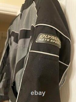 Womens Black Olympia Motorcycle Jacket Armored Medium size