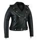 Womens Genuine Sheep Leather Classic Crop Biker Jacket Moto Fashion Jacket Black
