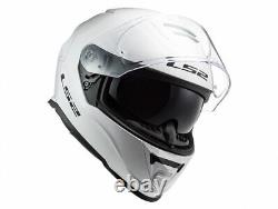 XL LS2 STORM Full Face Road Motorbike Helmet White