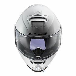XL LS2 STORM Full Face Road Motorbike Helmet White