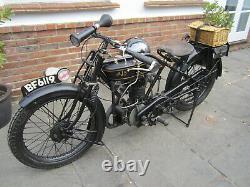 1924 Ajs 350cc 2.75 HP Modèle B1 Rare Vintage Moto Vintage Vélo