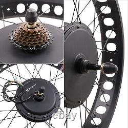 26 1000w 48v Electric Bike Fat Tire Rear Wheel Bicycle Conversion Kit Hub Motor