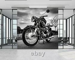 3d Black Motorcycle I21 Transport Fond D'écran Mural Sefl-adhésif Amovible Un