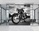 3d Black Motorcycle I21 Transport Fond D'écran Mural Sefl-adhésif Amovible Un