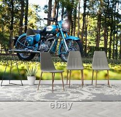 3d Blue Motorcycl I107 Transport Fond D'écran Mural Sefl-adhésif Amovible Angelia