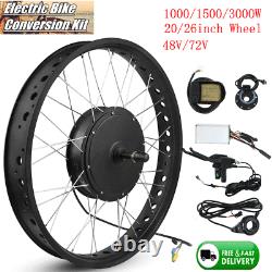 48v/72v Electric Bicycle Conversion Kit Hub Motor Wheel Display E-bike Diy Refit