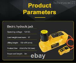 6t Auto Jack Portable Hydraulic Electric Floor Lift Jacks Car Emergency Tool 12v