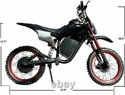 72v 5000w Aluminium Électrique Tout-terrain (dirt) Moto À Vélo Pour Adultes. 45+ Mi/h