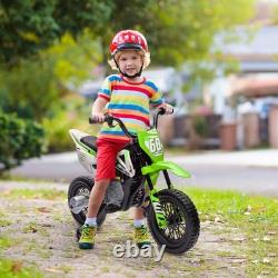 AIYAPLAY Moto Électrique 12V pour Enfants avec Accélérateur à Poignée, Musique, Bleu
