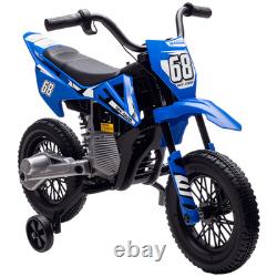 AIYAPLAY Moto Électrique 12V pour Enfants avec Accélérateur à Poignée Twist, Musique, Bleu