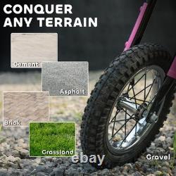 AIYAPLAY Moto Électrique à Batterie 24V avec Suspension Arrière, Rose